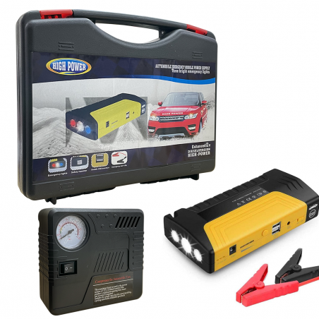 70178 Jump Starter para coche 50800mAh Kit con compresor y Power Bank