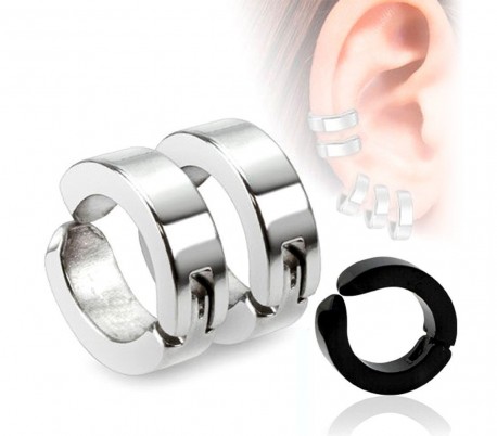 Par de pendientes de aro falsos (sin necesidad de agujeros) en diferentes colores