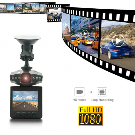 Cámara video recorder 6 LED Car Dvr HD Lcd Monitor 2.5 Pulgadas 720 P