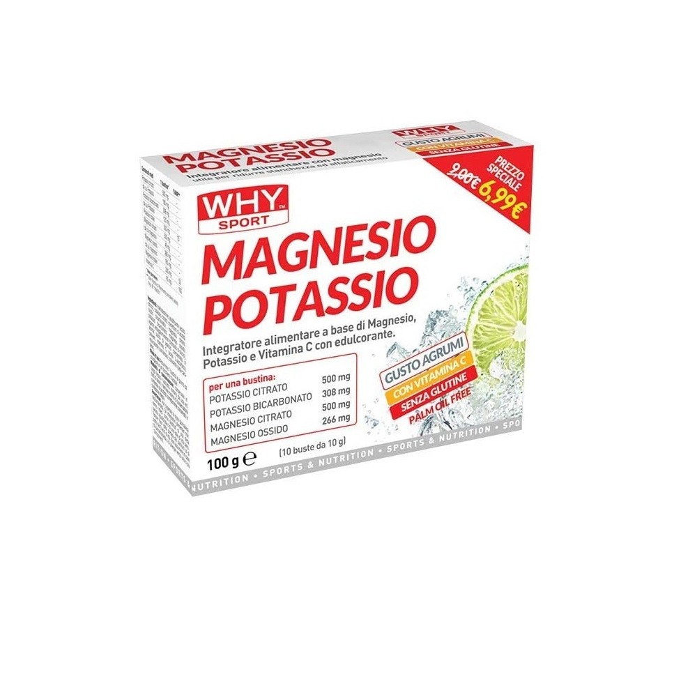 Magnesio y Potasio Vitamina C WHYNATURE Pack 10 Sobres Suplementarios