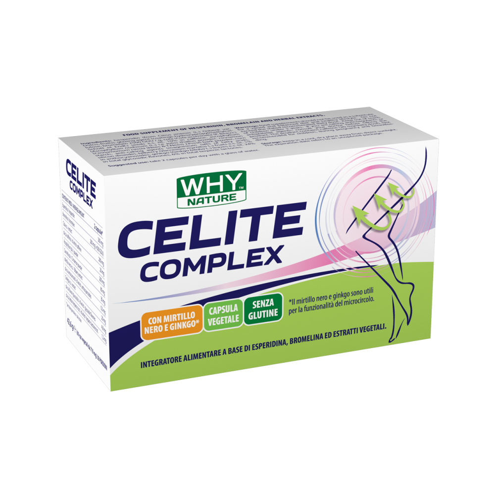 Celite Complex 60 Cáps. WHYNATURE Suplemento contra piernas hinchadas y pesadas