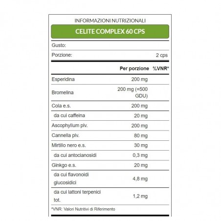 Celite Complex 60 Cáps. WHYNATURE Suplemento contra piernas hinchadas y pesadas