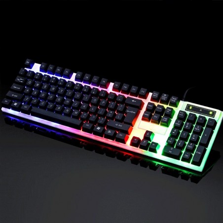 Teclado y ratón Gaming RGB USB para ordenador 666422 retroiluminado Rainbow LED