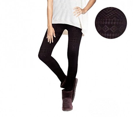 Set 4 leggings mod. ETHNIC en diferentes colores y con revestimiento de felpa - Moda femenina de invierno