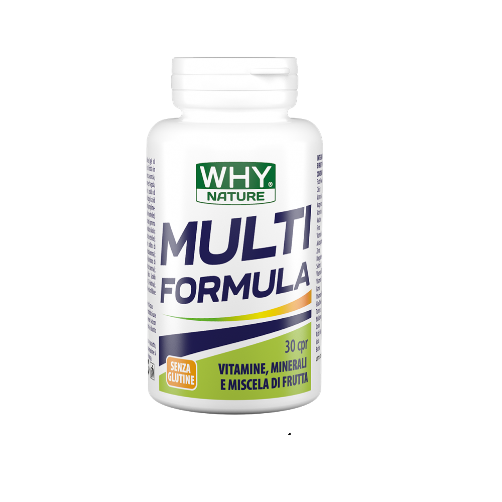 Multi Formula WHYNATURE 30 cpr suplemento multivitamínico mezcla de frutas