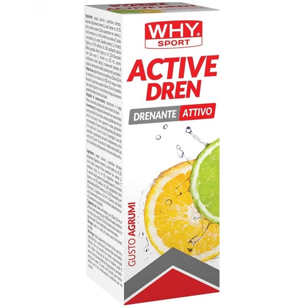 Active Dren 500 ml WHYSPORT Drenante concítricos purificante anticelulítico