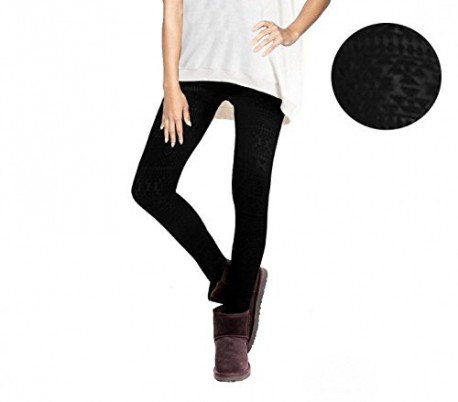 Set 4 leggings mod. ETHNIC en diferentes colores y con revestimiento de felpa - Moda femenina de invierno