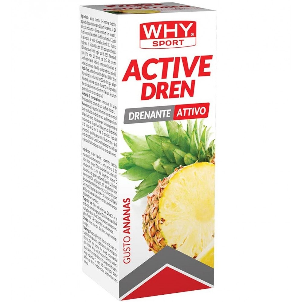 Active Dren 500 ml WHYSPORT Drenante con piña anticelulítico purificación