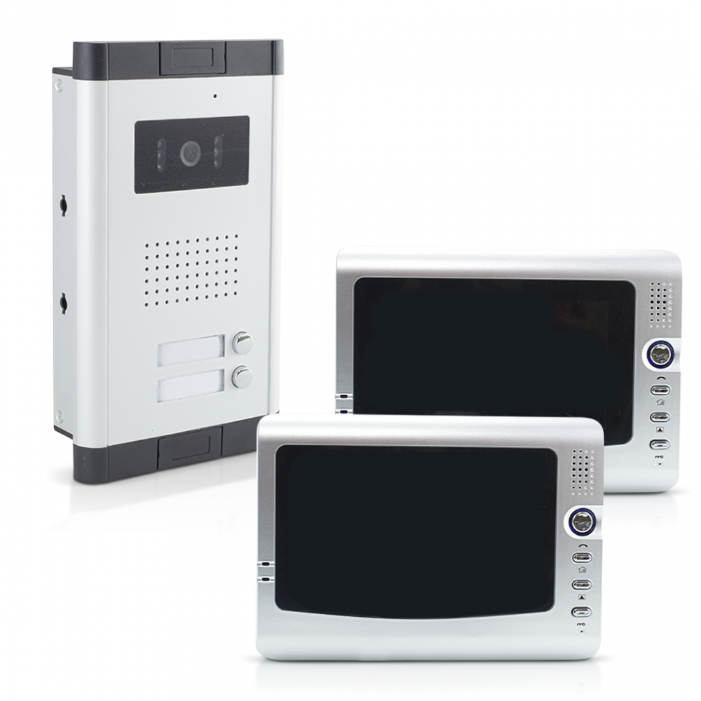 Videoportero bifamiliar con 2 monitores 431038 Cámara exterior IR