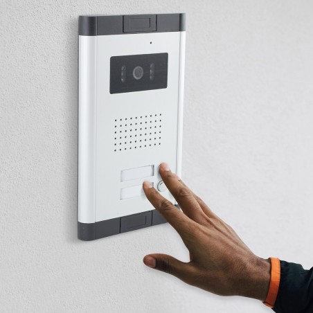 Videoportero bifamiliar con 2 monitores 431038 Cámara exterior IR de 7 pulgadas