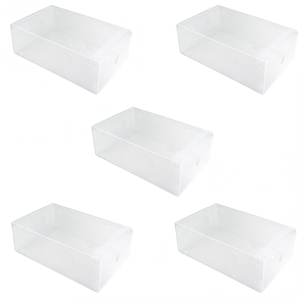 5 uds. caja transparente de almacenamiento organizador para ahorrar espacio