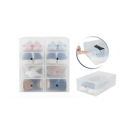5 uds. caja transparente de almacenamiento organizador para ahorrar espacio