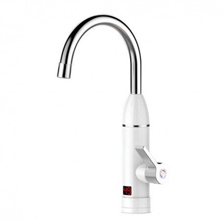 Grifo eléctrico de calentamiento instantáneo con indicador temperatura 6x19x40cm