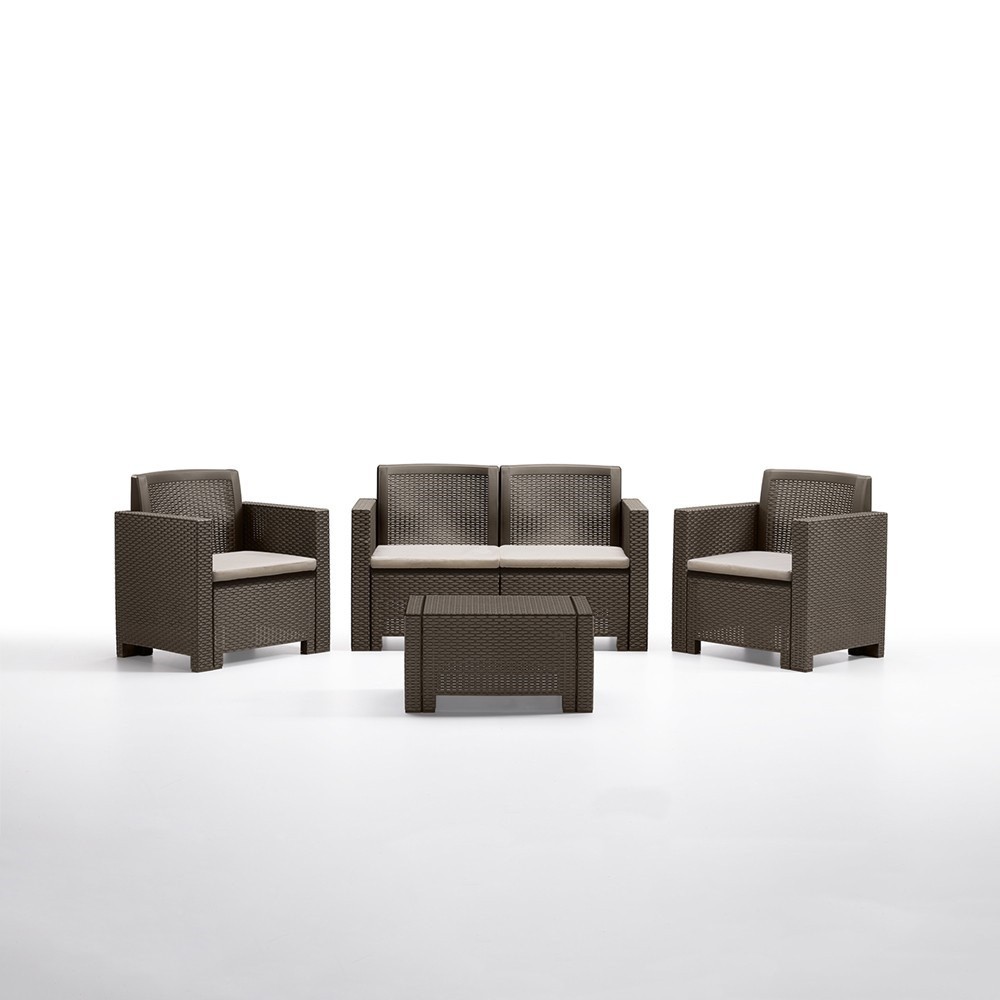 Set de mesa 1 sofá y 2 asientos de jardín...