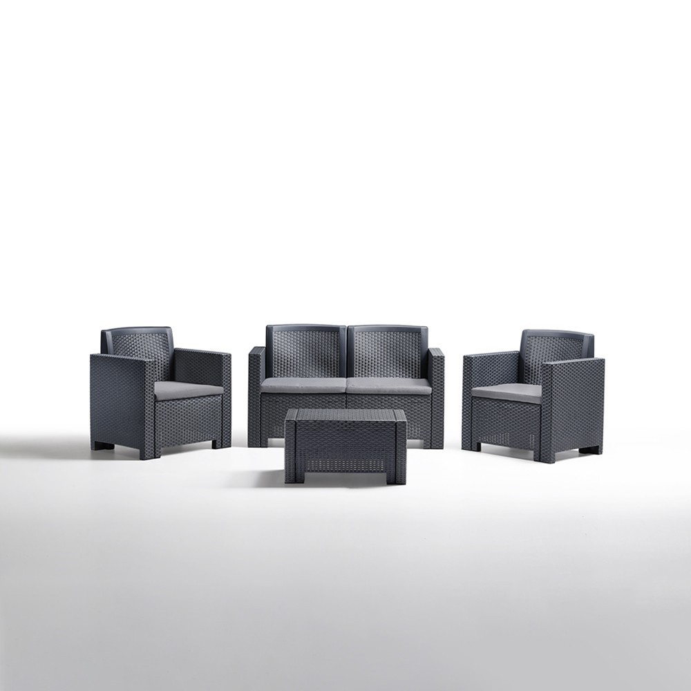 Set de mesa 1 sofá y 2 asientos de jardín...