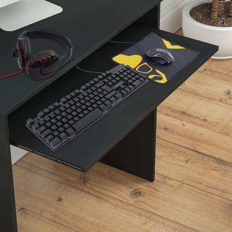 666446 Teclado gamer 4 en 1 con iluminación RGB auriculares, mouse y almohadilla