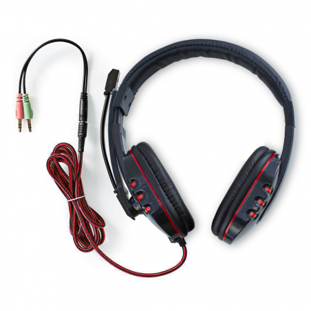 666446 Teclado gamer 4 en 1 con iluminación RGB auriculares, mouse y almohadilla