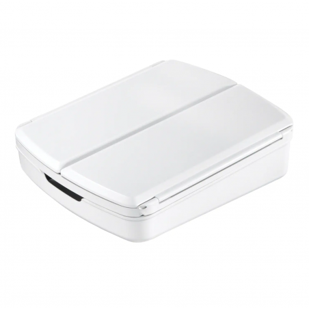 720013 Espejo de maquillaje plegable con luces LED y cajones para maquillaje