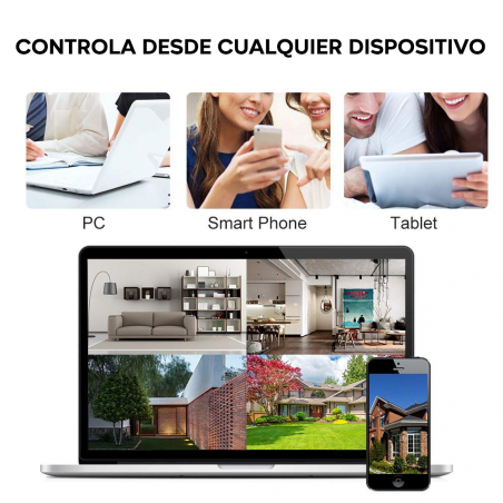 Vigilancia con aplicación DVR NVR CVI TVI HVR AHD 8 canales Video Recorder H.264