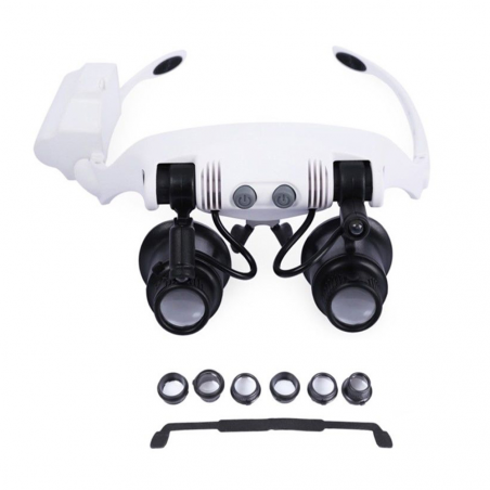 013946 Lupas con 2 Luces LED para la reparación de Relojes