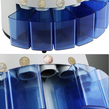 806681 Contador automático de monedas electrónico capacidad 500 monedas 8 compa.