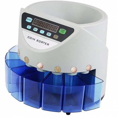806681 Contador automático de monedas electrónico capacidad 500 monedas 8 compa.