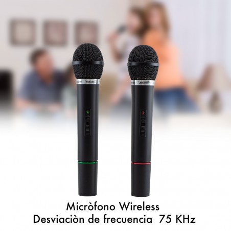 816155 Micrófonos inalámbricos para Karaoke receptor de 2 canales