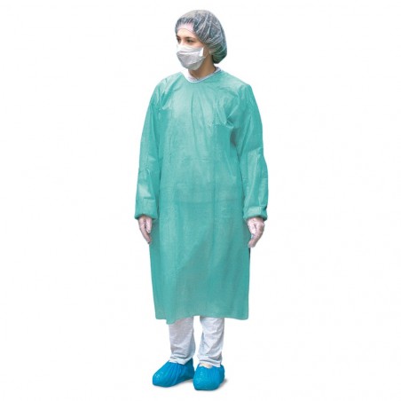 Pack 10 uds. Bata desechable para médicos de clase I para visitantes o pacientes