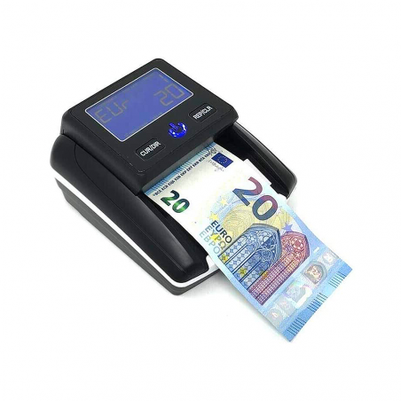 Detector billetes falsos y contador de dinero en euros portátil 751309 USB