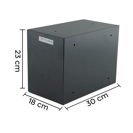 Buzón biplaza condominio Iron Black 783.B Formato Revista 23x18x30cm