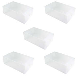 10 uds. caja transparente de almacenamiento organizador para ahorrar espacio