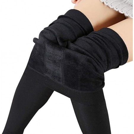 Pack 3 Leggings negros opacos con interior de felpa 380 Den Talla Única