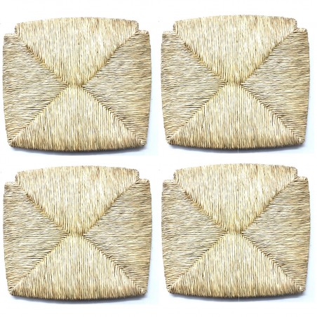 Art.1212 4 pz Repuesto asiento silla Paesana estructura paja natural 35x38cm