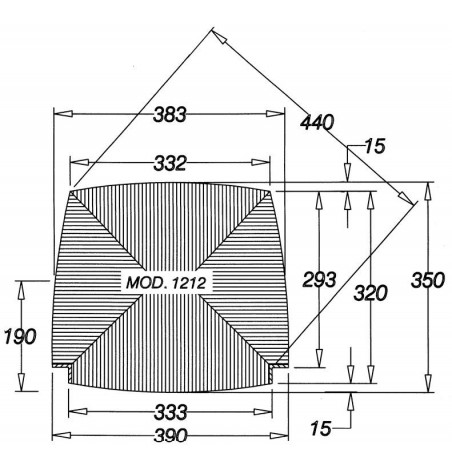 Art.1212 2 pz Repuesto asiento silla Paesana estructura paja natural 35x38cm