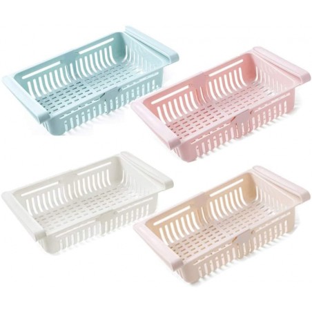 Set de 4 Cajones frigorífico 187325 Organizador Extensible en Plástico
