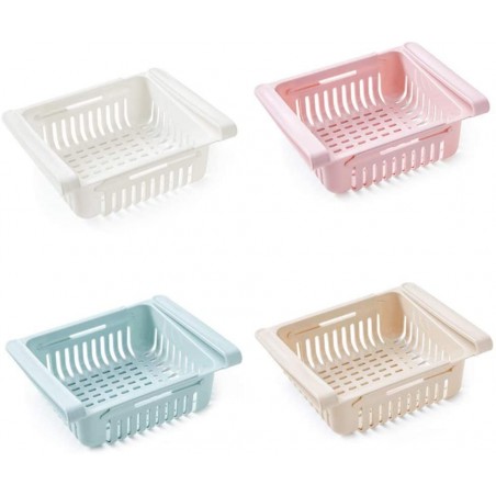 Set de 4 Cajones frigorífico 187325 Organizador Extensible en Plástico
