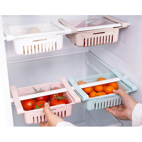 Set de 4 Cajones frigorífico 187325 Organizador Extensible en Plástico