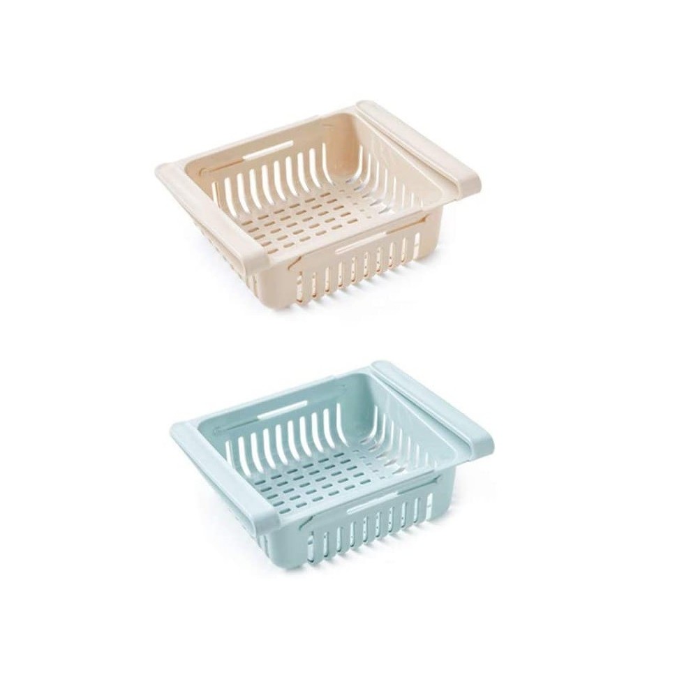 Set de 2 Cajones frigorífico 187325 Organizador Extensible en Plástico