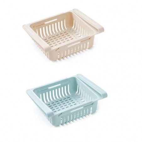 Set de 2 Cajones frigorífico 187325 Organizador Extensible en Plástico