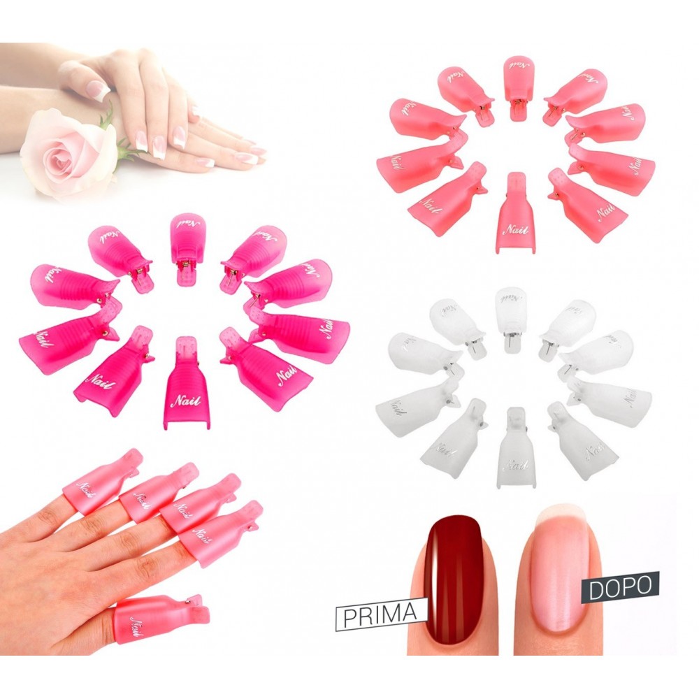 Kit 20 uds Removedor de gel Clip y Gel Polish...