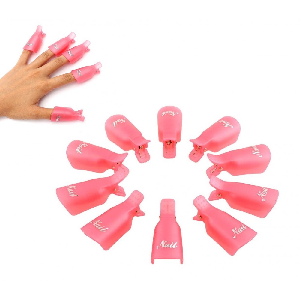 Kit 20 uds Removedor de gel Clip y Gel Polish...