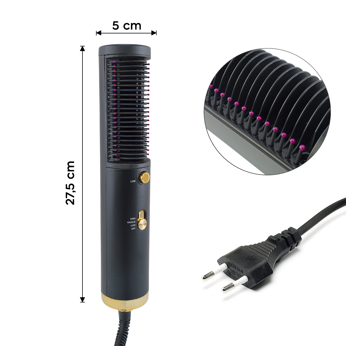 Cepillo alisador y voluminizador HS-818 Multifunción secador de pelo 1600W - Imagen 24 de 25