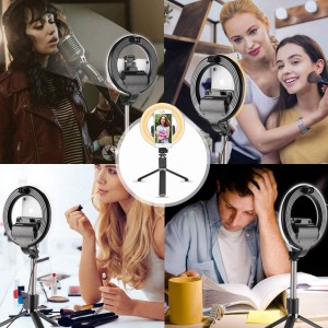Selfie Stick Ring Light Led Ring 5" Trípode Plegable con... 2