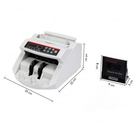 Contador de billetes profesional con detector de billetes falsos y pantalla LED