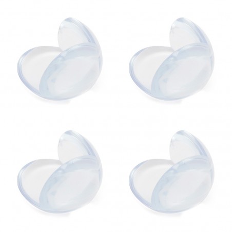 256527 Esquineros 4 uds material plástico transparente adhesivo doble cara