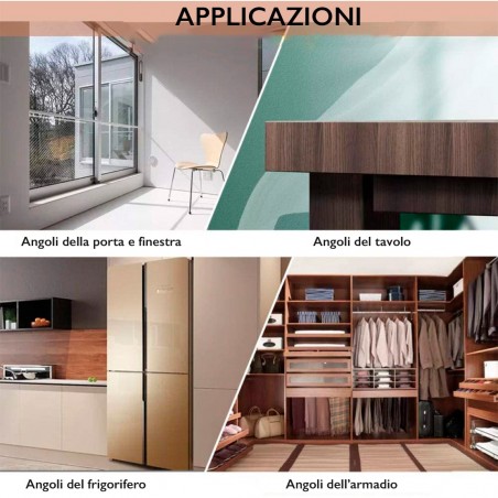 256527 Esquineros 4 uds material plástico transparente adhesivo doble cara