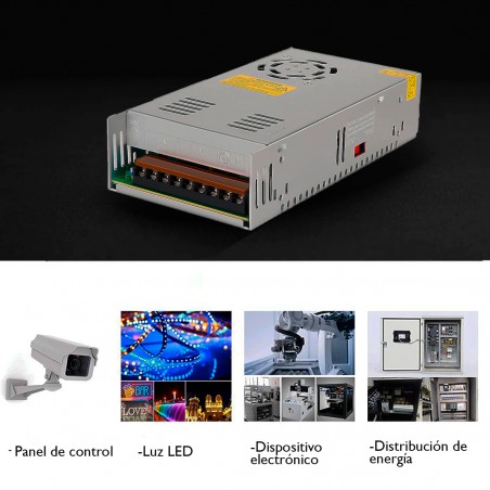 116597 Fuente de alimentación estabilizada 12V 40A 500W Transformador de voltaje