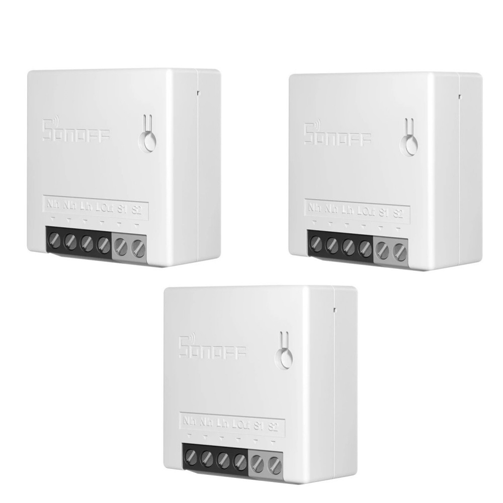 3 piezas Sonoff Mini R2 Aplicación de automatización del hogar inteligente