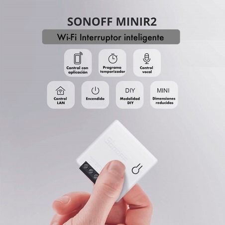 2 piezas Sonoff Mini R2 Aplicación de automatización del hogar inteligente