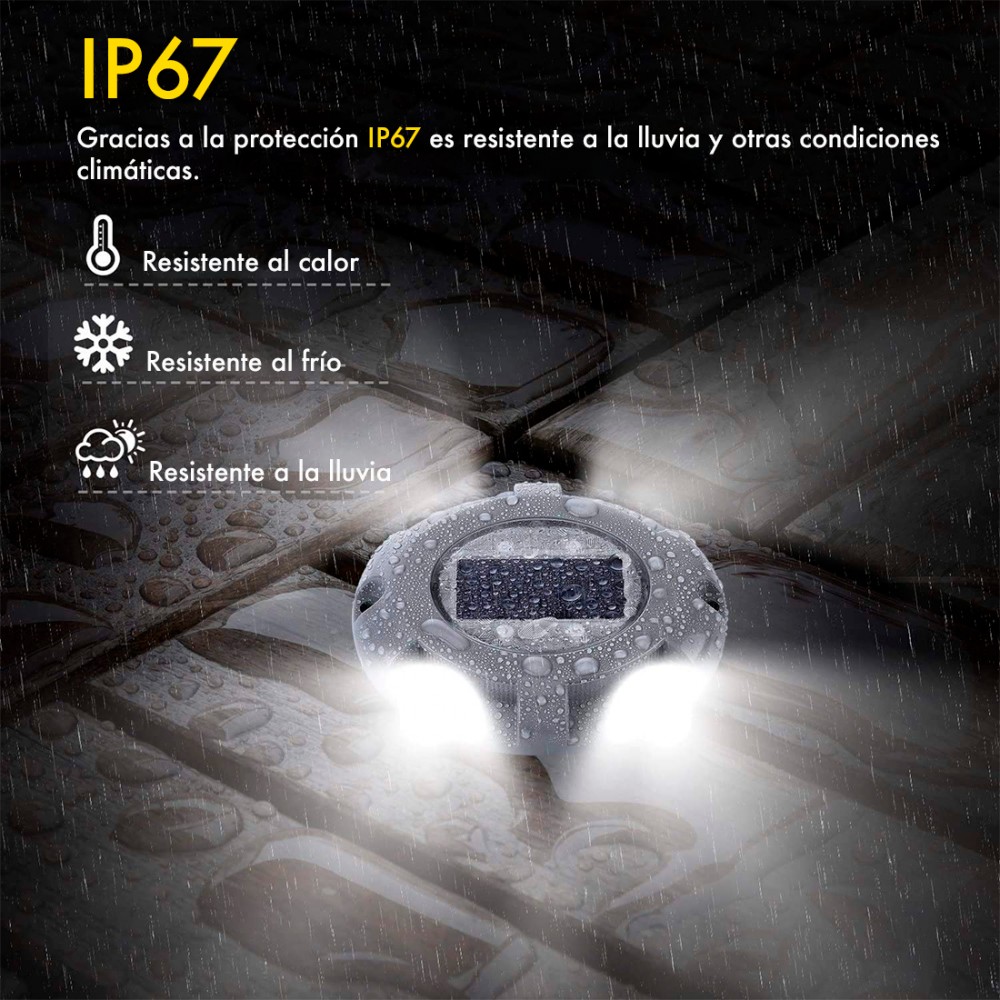 Set 4 unidades Focos LED IP67 para Exterior luz...